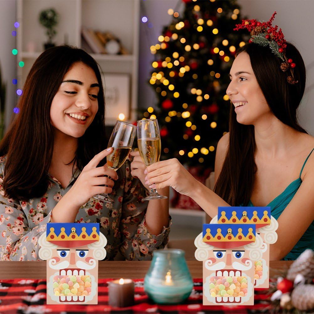 50 Scatole Regalo di Natale con Finestra, Scatole di Caramelle, Scatole di Dolciumi di Natale, Scatole di Dolciumi per Bomboniere per Feste di Natale
