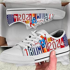 Amazon.com | TrumpTrendz Men's Trump 2024 Lowtopz 11 White