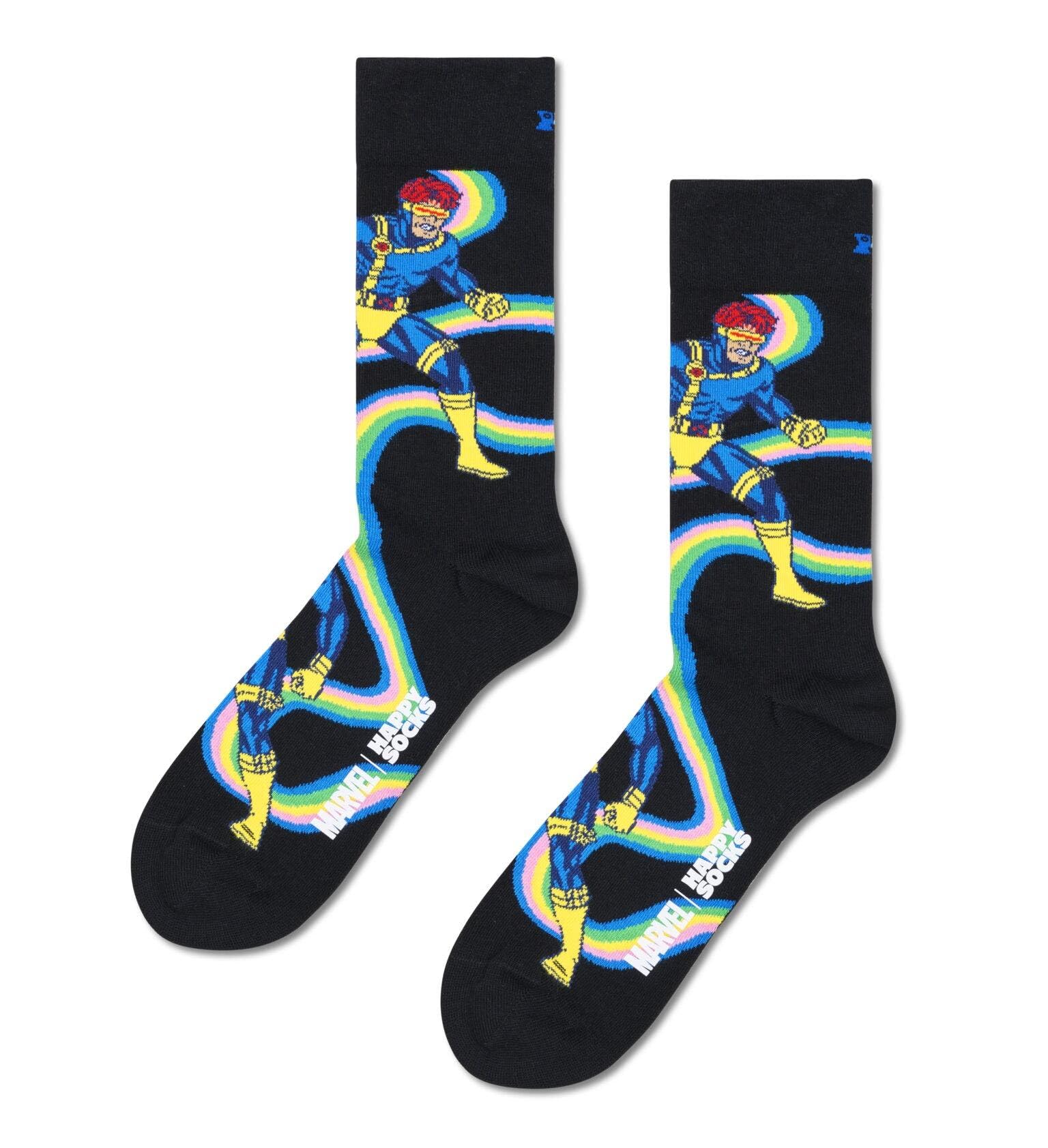 Happy Socks MARVEL™ Zestaw upominkowy dla kolekcjonerów 9 skarpet bawełnianych unisex, czarne, rozmiar 41-46
