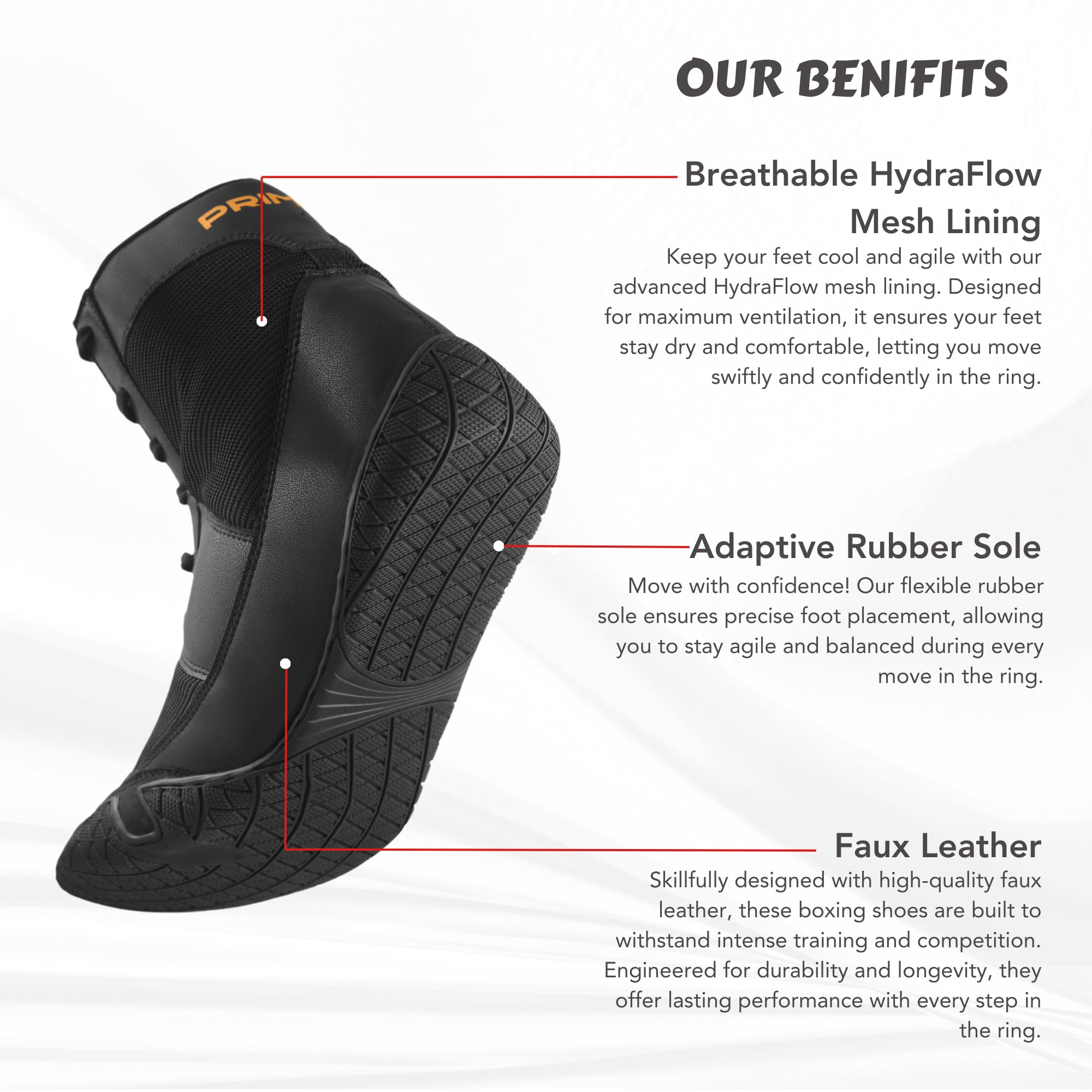 PSS Scarpe da boxe con impugnatura alla caviglia, lacci lunghi, per allenamento, sparring, taekwondo, combattimento, arti marziali, bodybuilding, atletica, fitness, sport, arrampicata