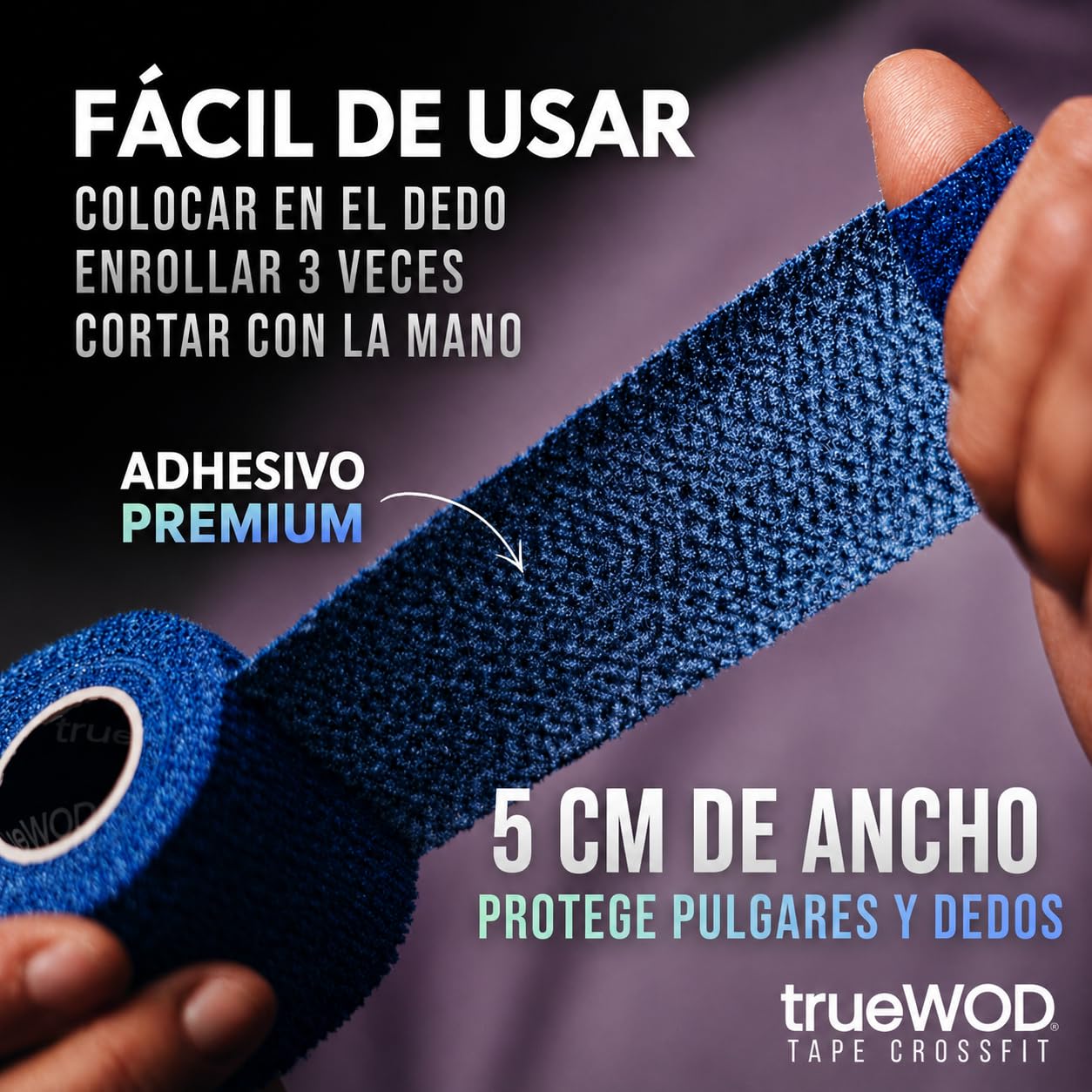 trueWOD Tape Crossfit Dedos Cinta Adhesiva Flexible Hook Grip Tape Athletic Esparadrapo Deportivo Accesorios Crossfit Mujer Hombre Halterofilia - 12 Rollos de 4.5m x 5cm Multicolor