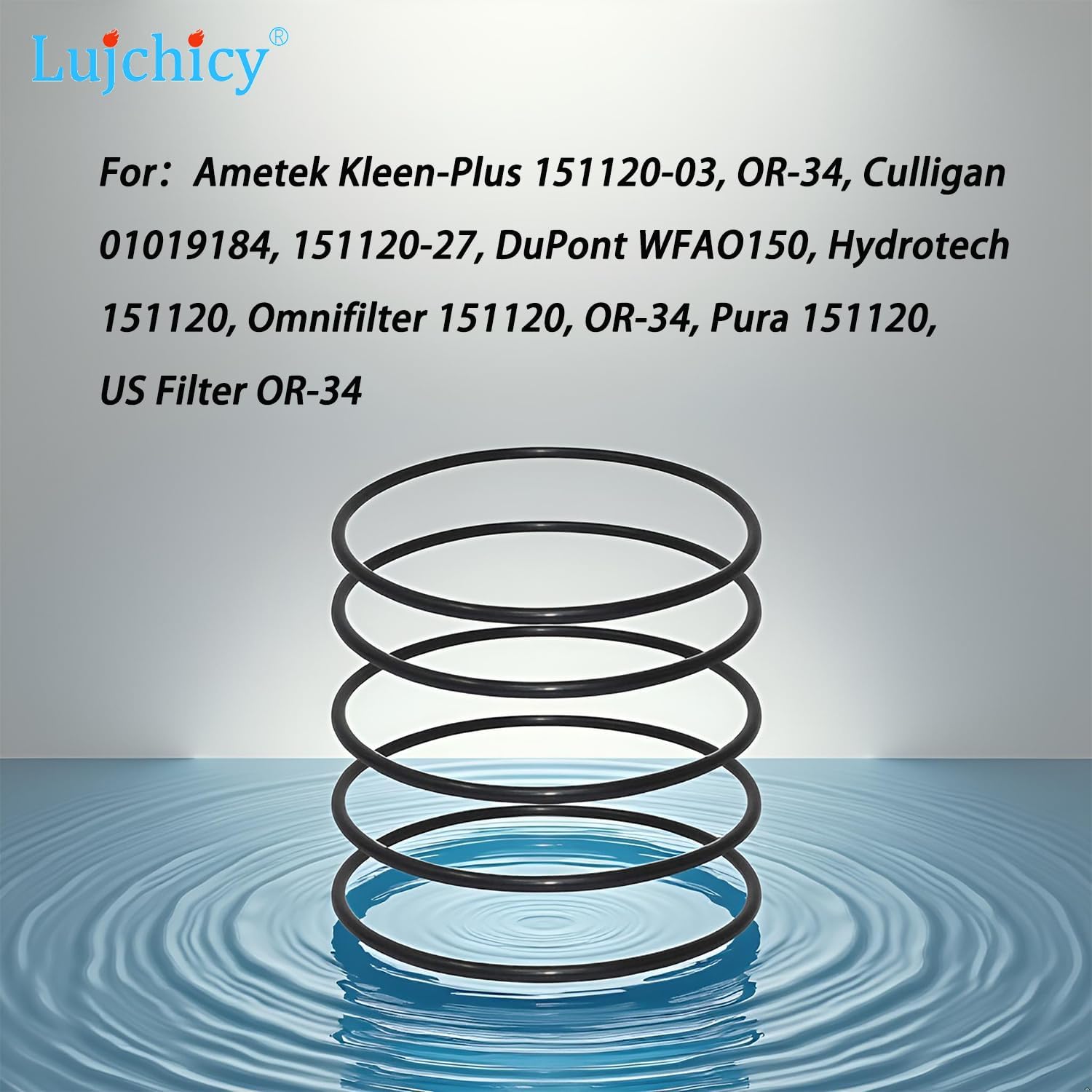 W34-OR 5/Pack Replacement American Plumber, Water Filter for American Plumber 4-1/8" X 3-7/8 X 1/8，152030 Filter O-Ring Fits Pentek 151120 Water Filter Housing