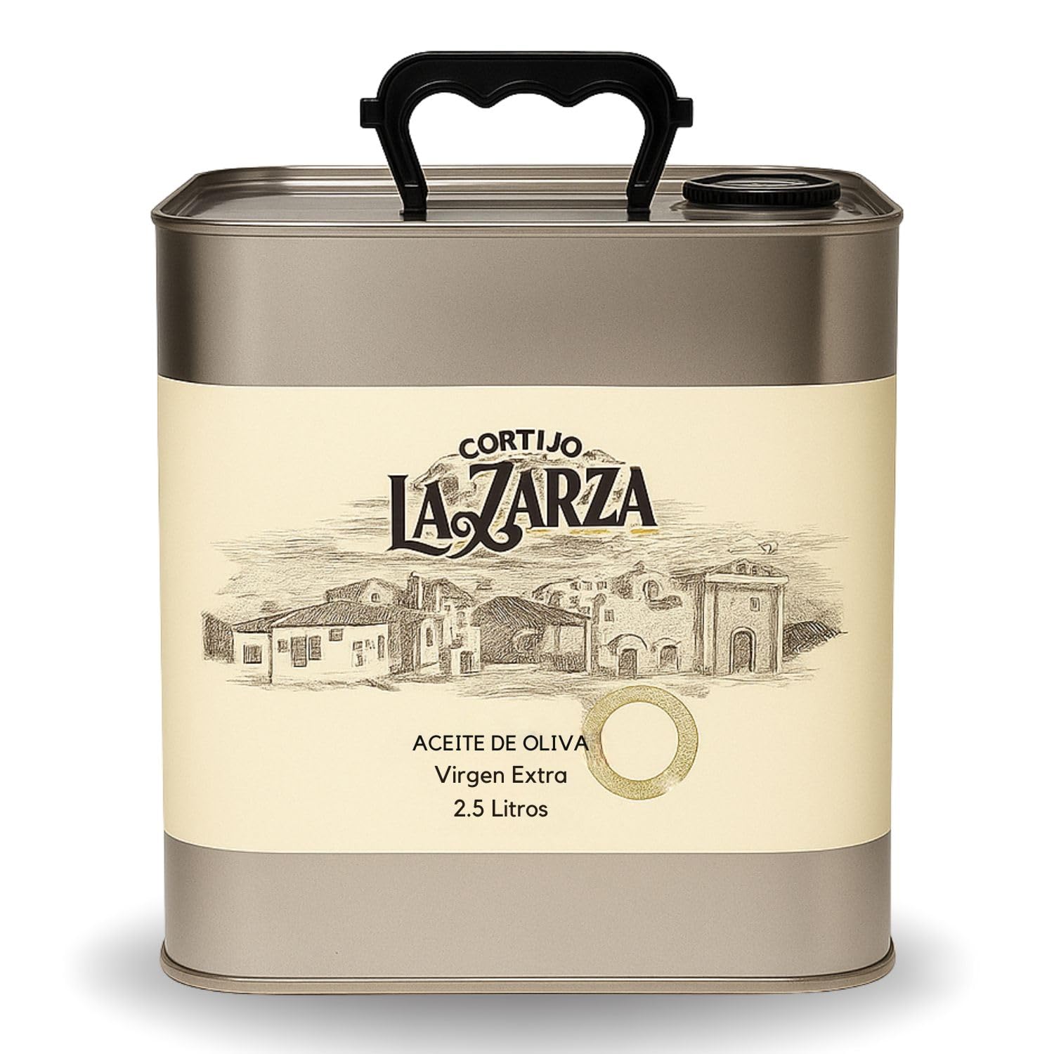 Cortijo la Zarza | Aceite De Oliva Virgen Extra | Variedad Picual | Lata 2,5 Litros | Cosecha Temprana | AOVE Sabor Frutado con Notas de Hierba Manzana y Tomate | 100% Natural | Jaén