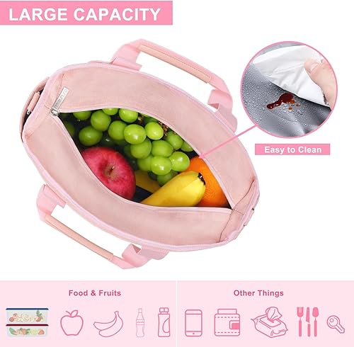 Miniatura 2 de MOSISO Lonchera térmica para mujeres y hombres, bolsa térmica para el trabajo, picnic, senderismo, lonchera portátil con bolsillo frontal y correa
