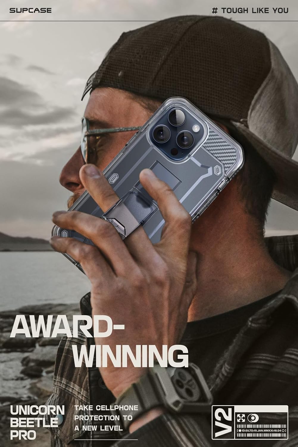 SUPCASE for iPhone 15 Pro Case with Stand & Belt-Clip, [Unicorn Beetle Pro] [Built-in Screen Protector] [Military-Grade Drop Protection] Full-Body Heavy Duty Rugged Phone Case, Clear - Image 7