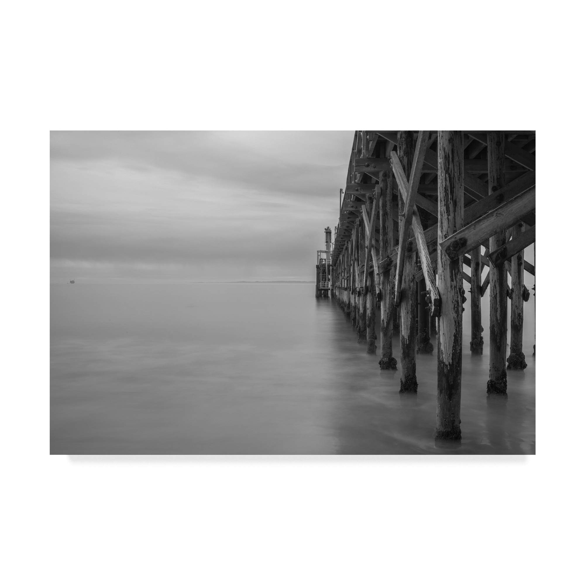 Trademark Fine Art Gaviota Pier by Chris Moyer, 16x24-Inch Fine Art, Multicolor
