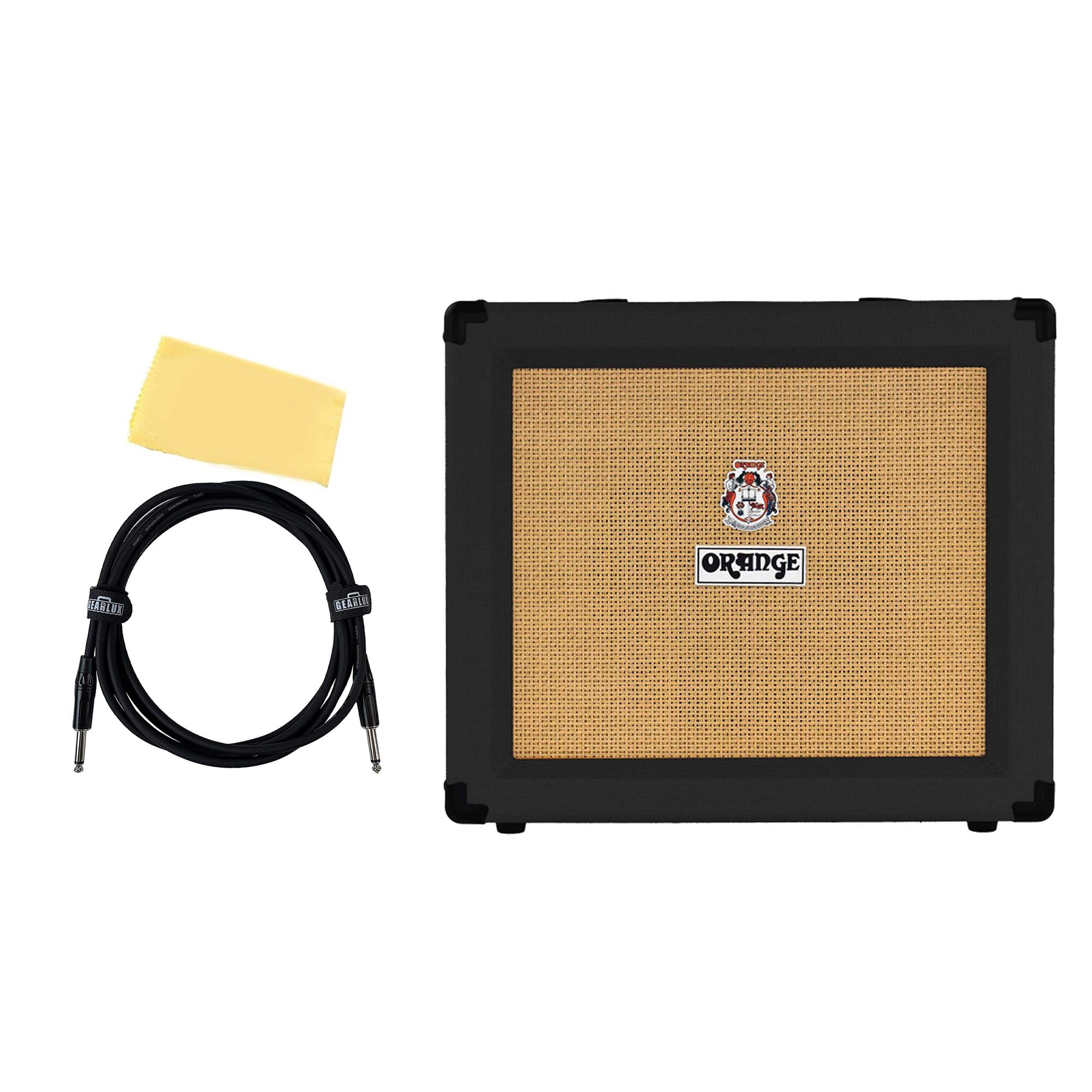 Orange Crush 35RT 35-Watt Guitar Combo Amplifier - Black Bundle with Instrument Cable and Austin Bazaar Polishing Cloth