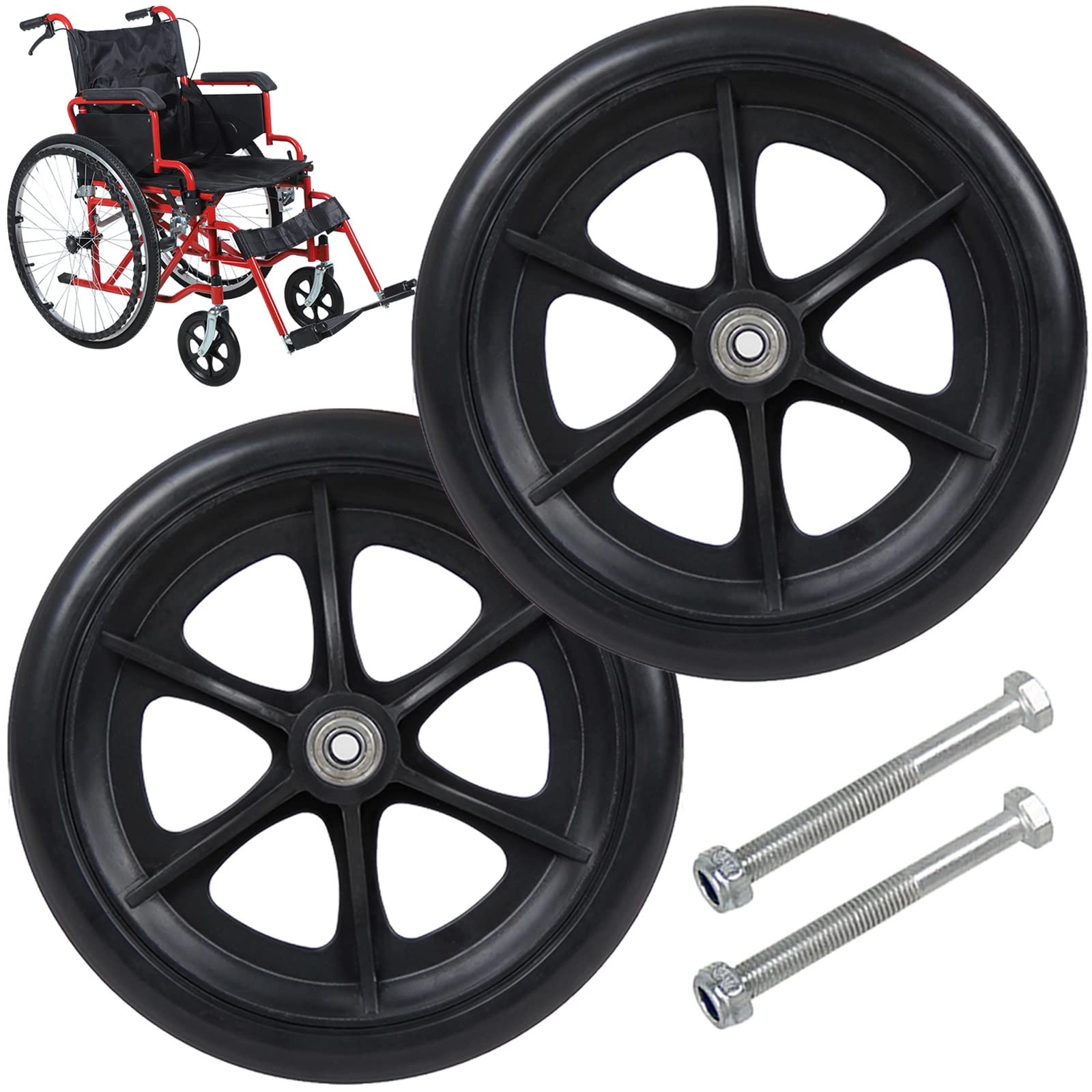 【中古】車椅子 キャスターホイールSET・WCR5・100mm(ゴム:新品) 中古】車椅子 キャスターホイールSET・WCR5・100mm 中古】車椅子