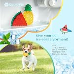 Pawaboo Pet Teether Jouets de chew, Jouet de Dentition Freezable pour chiots, pastèque et ananas Jouets interactifs de gel en été, outils d'entraînement surgelés pour chiens pour chiens petits et moyens