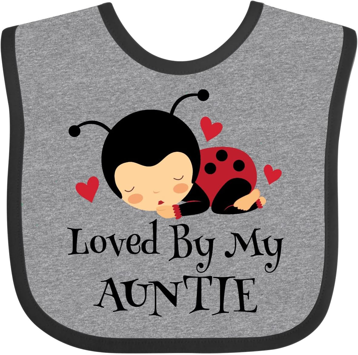 inktastic Loved By My Auntie Ladybug Baby Bib
