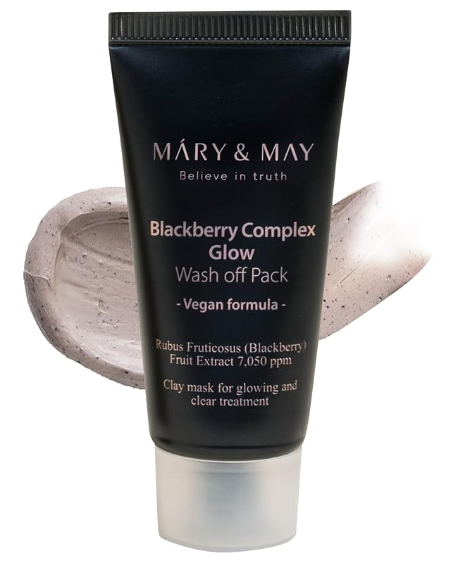 Mary&May Máscara de argila lavável Blackberry Glow, mini, 30 g