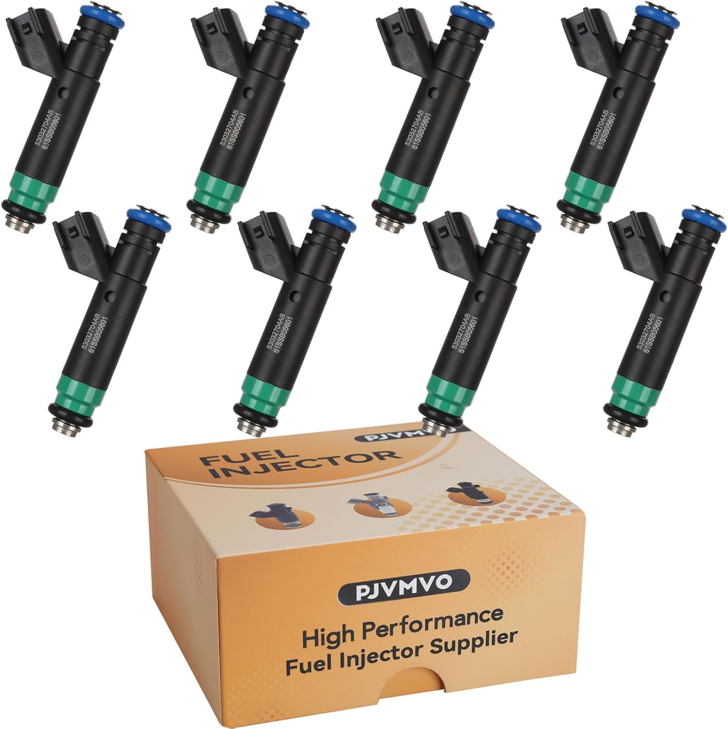 Set of 8 OE 4.7L-V8 Fuel Injectors,Compatible with/Dodge 2001-2007 Ram-1500 Pickup Durango,Compatible with/Jeep 4.7 Grand Cherokee, |#53032145AB| |4 Holes|