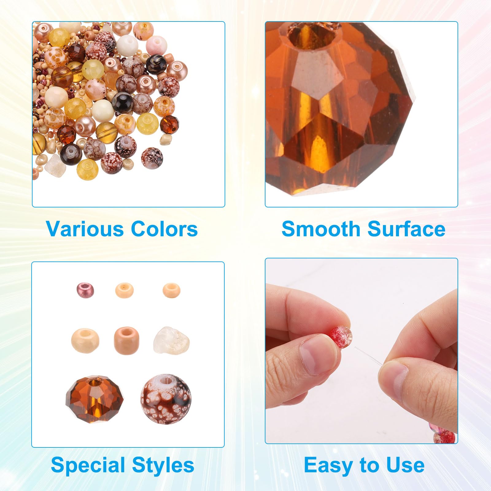 PATIKIL 2-8mm Assorted Glass Resin Beads - Image 3