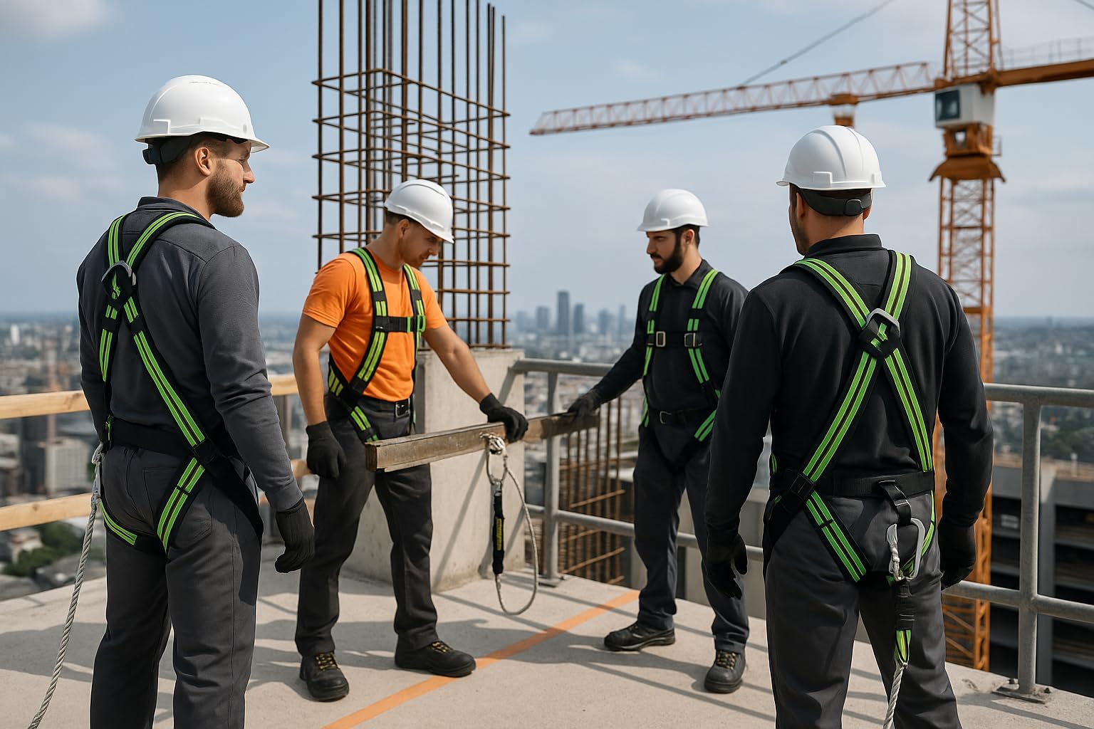 Kratos Safety Mune 3 Cinturón de recogida de dos puntos con herramienta multifunción y 5 hebillas de ajuste EN 361