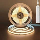 Motion Sensor LED Tape Lights - Wireless Closet Lighting with Auto On/Off, 3M Cabinet Light Strip for Wardrobe, Pantry, Stairs & Bookshelves (Warm, Cut-to-Size)