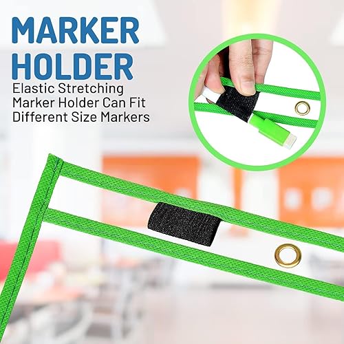 Miniatura 5 de BONBELA Bolsillos de borrado en seco, paquete de 12 unidades, 10 x 13 pulgadas, reutilizables, de borrado en seco, para hojas de trabajo y escuela,