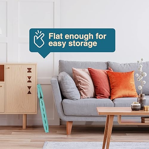 Miniatura 191 de Flottian Taburete plegable de 18 pulgadas para adultos y niños con capacidad para hasta 300 libras, taburetes plegables antideslizantes con asa,