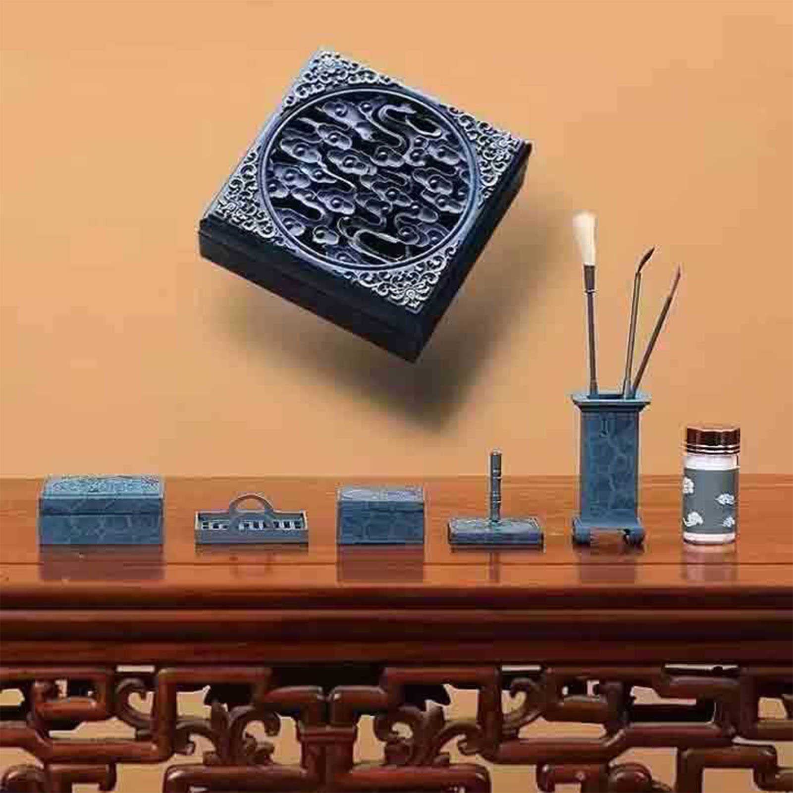 Herramienta de Kit de Quemador de Incienso de Cobre, Juego de Herramientas de Incienso de latón para Yoga en el hogar, para meditación de Yoga en el hogar,moldes de Cono de Incienso.(9 Piezas/Juego)