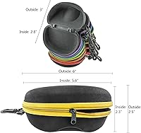 Vista 2 de Innolife Estuche de gafas de sol con cremallera Shell con mosquetón de plástico