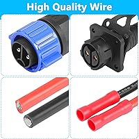 Vista 4 de CERRXIAN Conector sckot de motor de arrastre, kit de conexión rápida de enchufe y receptáculo de motor de arrastre, resistente de 2 clavijas de 12