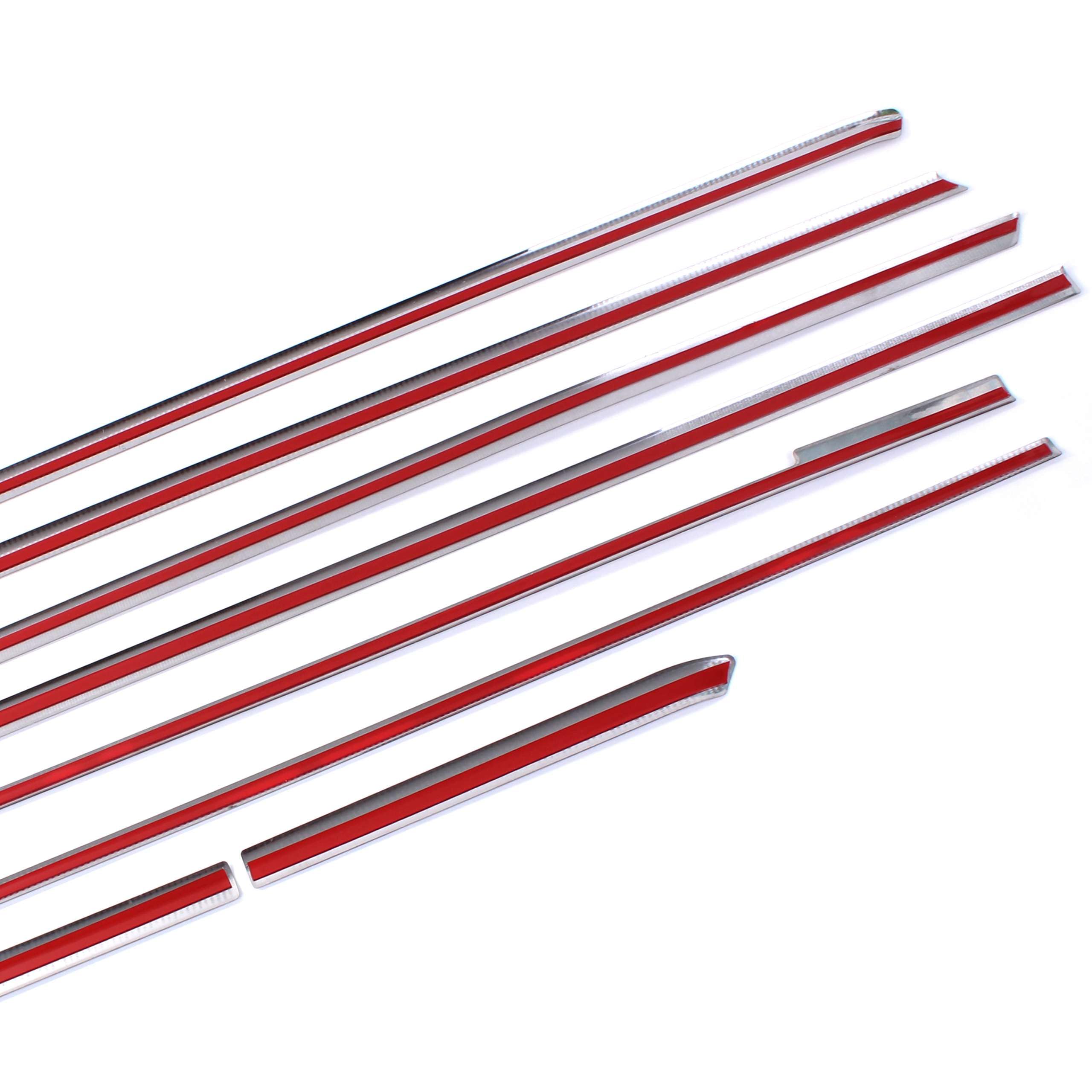 INLY 8 Piezas junquillos de Acero Inoxidable Cromado Sustitución de los antepechos de Las Ventanas Compatible con Clase V Vito W447 (2014-2024)