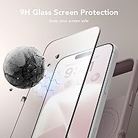 Vista 63 de GONEZ Funda de silicona para iPhone 15 Pro Max, compatible con Magsafe, protector de cámara + protector de pantalla, forro de microfibra suave Negro