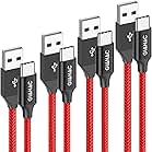 Gianac USB C Cable Red red