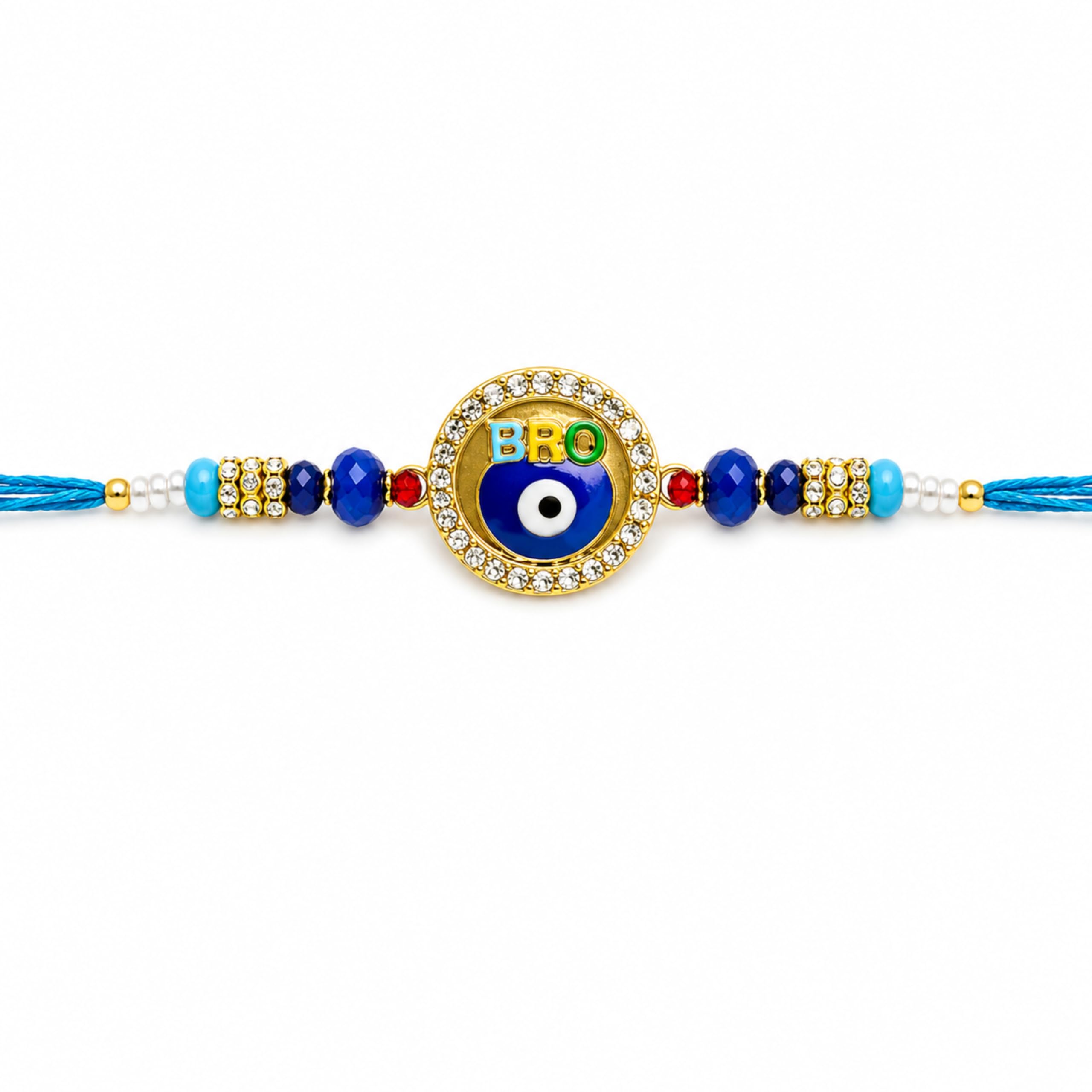 Shreeji Creations Bro Stone Pendant Rakhi