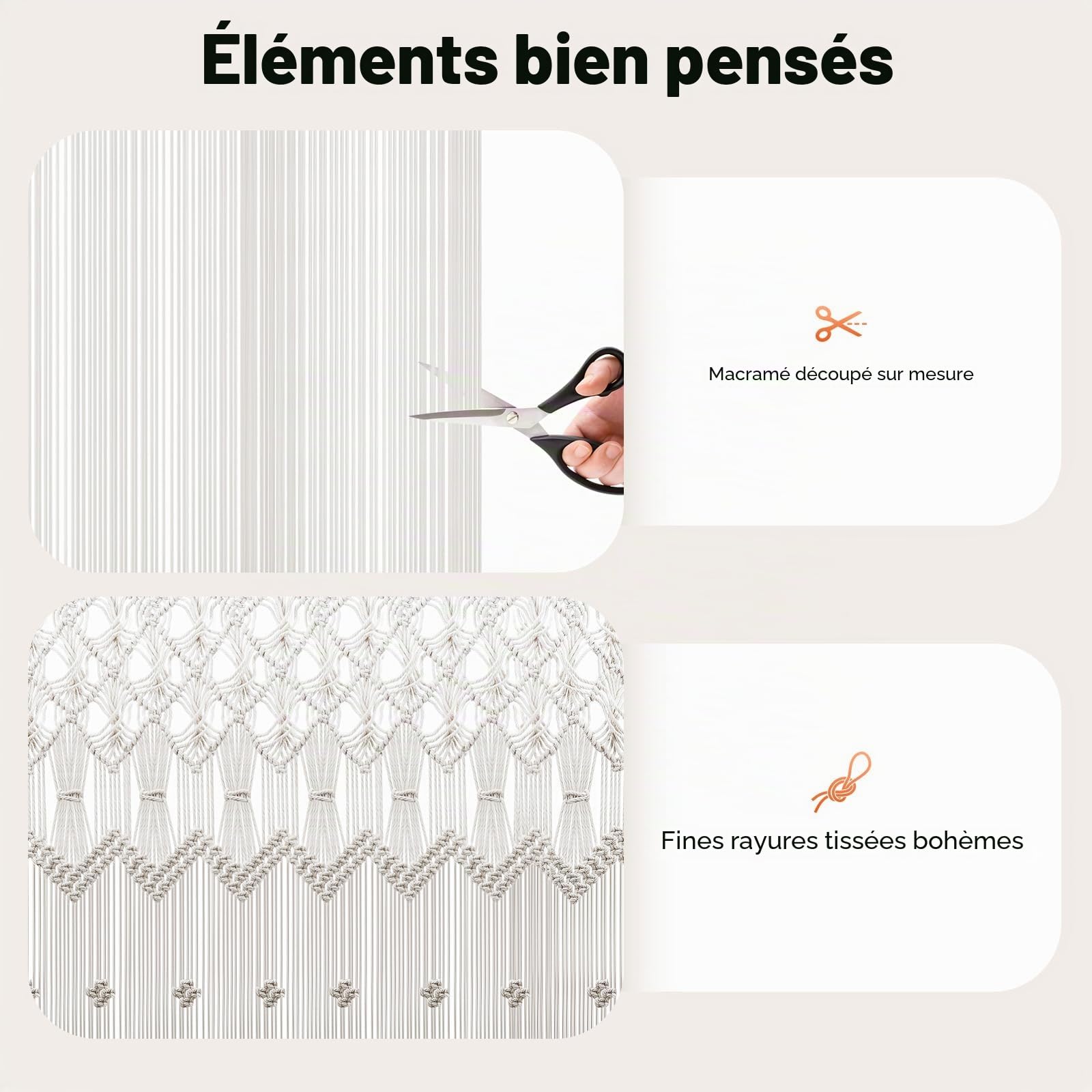 Tapisserie bohème en macramé, 120 x 195 cm, style bohème, rideau de porte, rideau de fenêtre, décoration murale pour mariage, arrière-plan, rideau de fenêtre, décoration murale