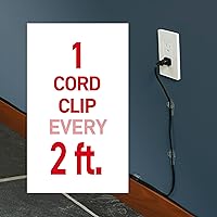 Vista 4 de Command - Ganchos redondos para colgar cables sin daños en la pared sin herramientas para colgar, 13 ganchos transparentes y 16 tiras Command