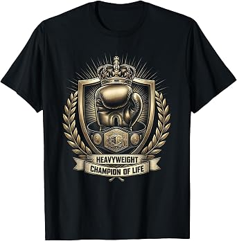 Heavyweight Champion Of Life Oversized Bold Design T-Shirt