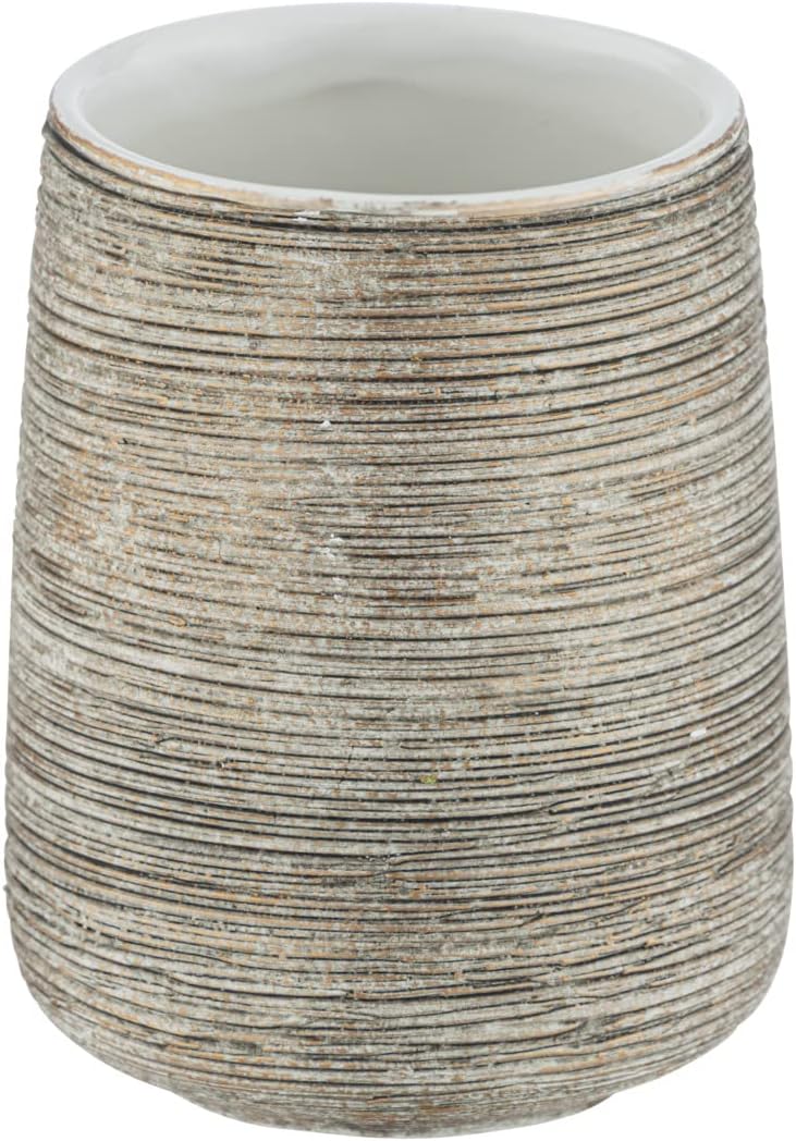 Wenko Toothbrush Holder, Ceramic, Gold, 8 x 11 x 8 cm