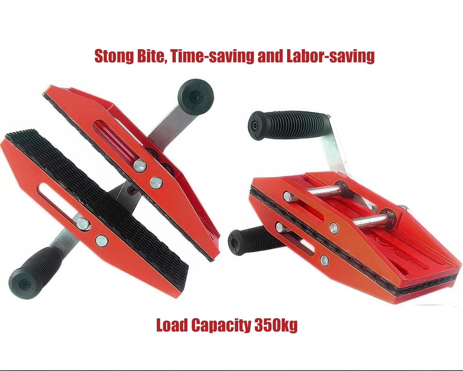 2 supporti per pannelli a doppia mano, gamma di serraggio da 0 a 45 mm, strumenti di sollevamento resistenti, capacità di carico fino a 350 kg, morsetto per il trasporto di pietra, vetro, lastre di