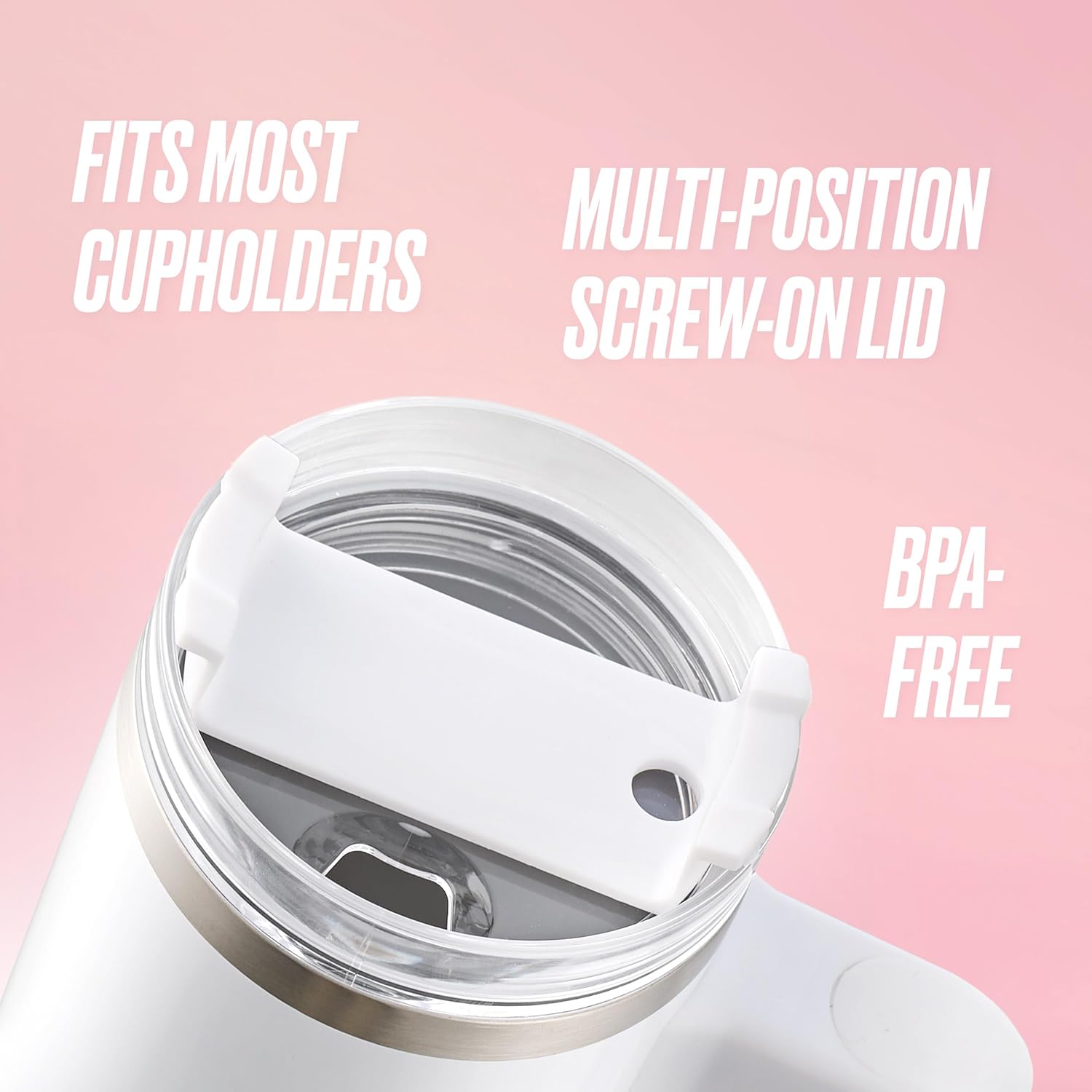 Juicy Couture Travel Style Fashion Water Bottle - White - 31.5oz - Image 3