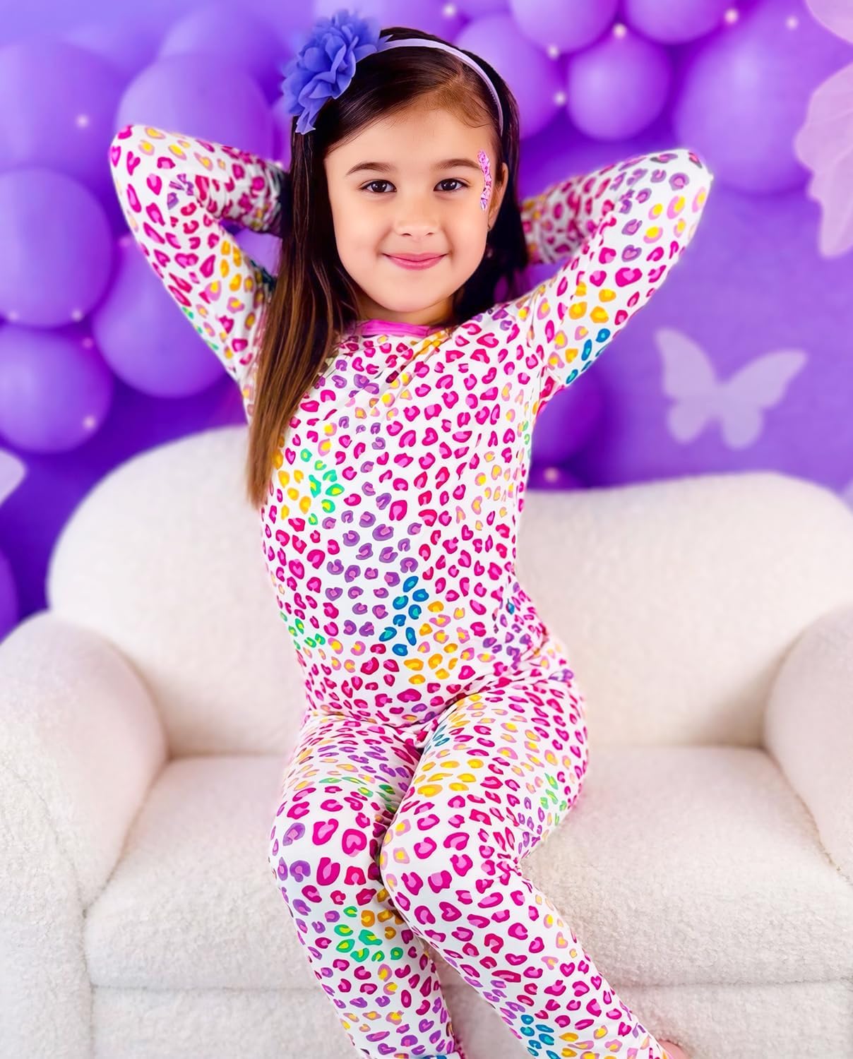 Bamboo Viscose Toddler Girls Kids Pajama Sets 12M-8Y Snug fit Long-Sleeve Softness Sleepwear Pjs 2pcs Jammies - Image 9