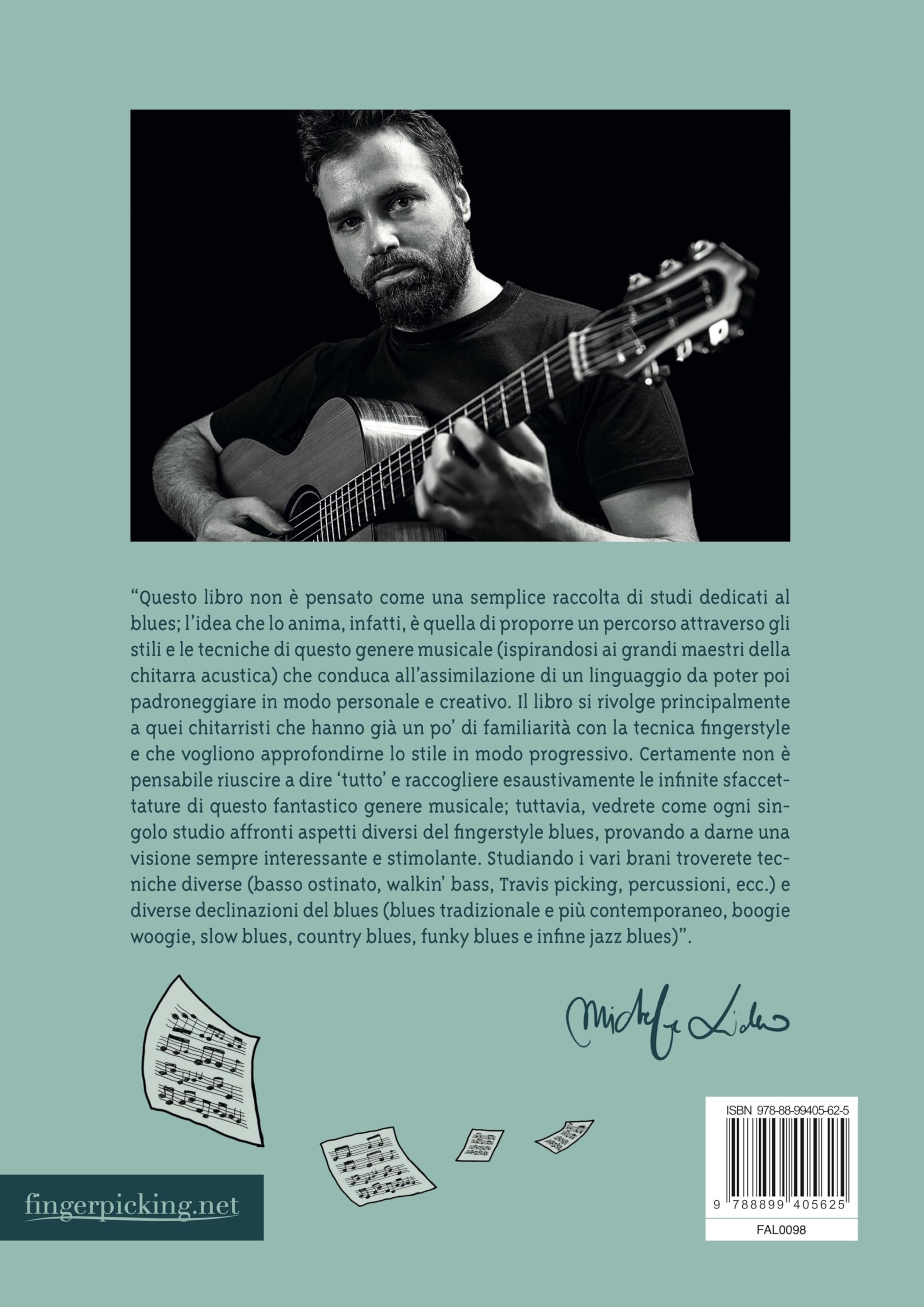 Blues Acustico: 10 Studi - 10 Lick: Metodo progressivo per chitarra fingerstyle