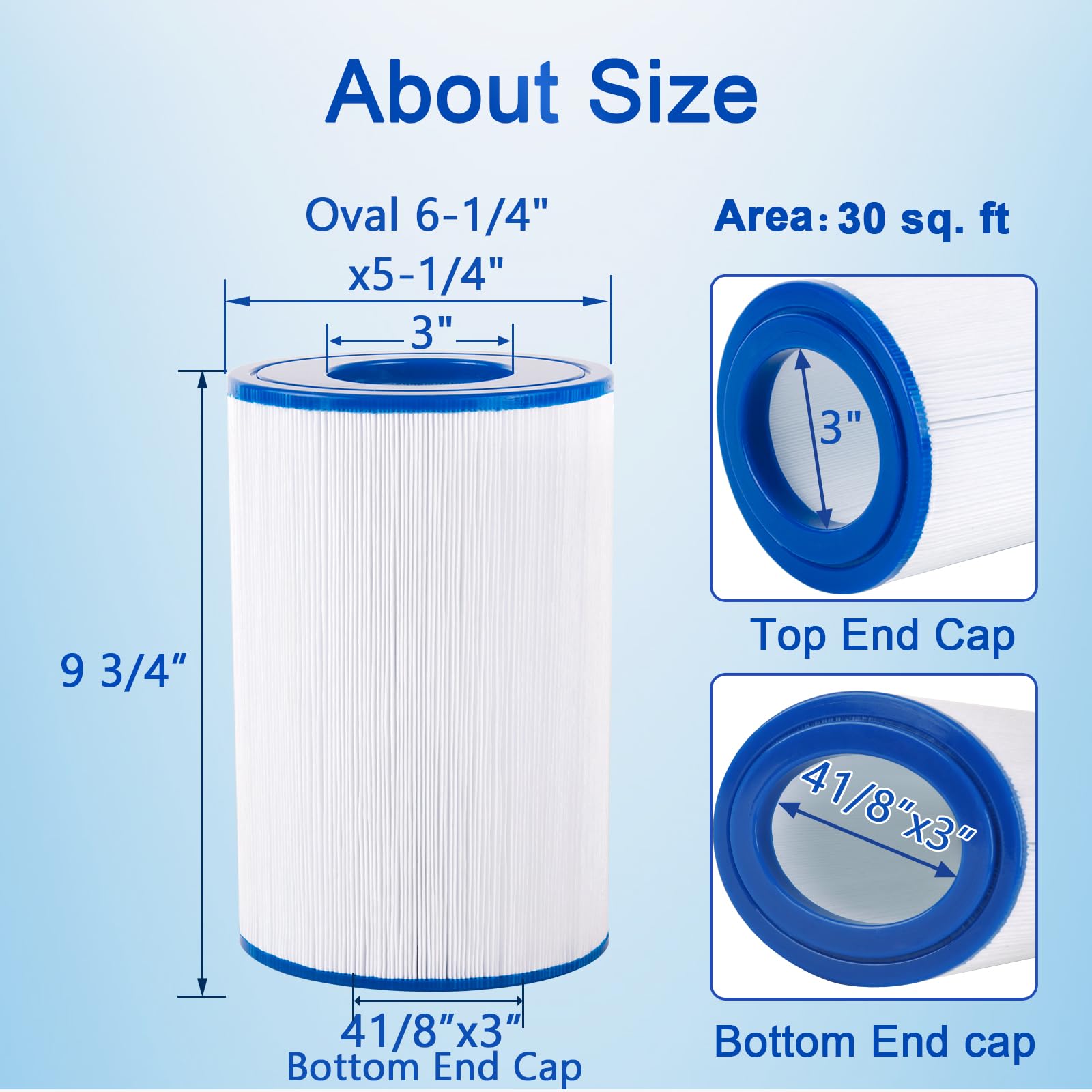 PLLUCID PDM30 Oval Spa Filter Compatible with Dream Maker Hot Tubs 461269, Filbur FC9940, Pleatco PDM30, 30 sq.ft Hot Tub Filter Cartridge - 2 Packs