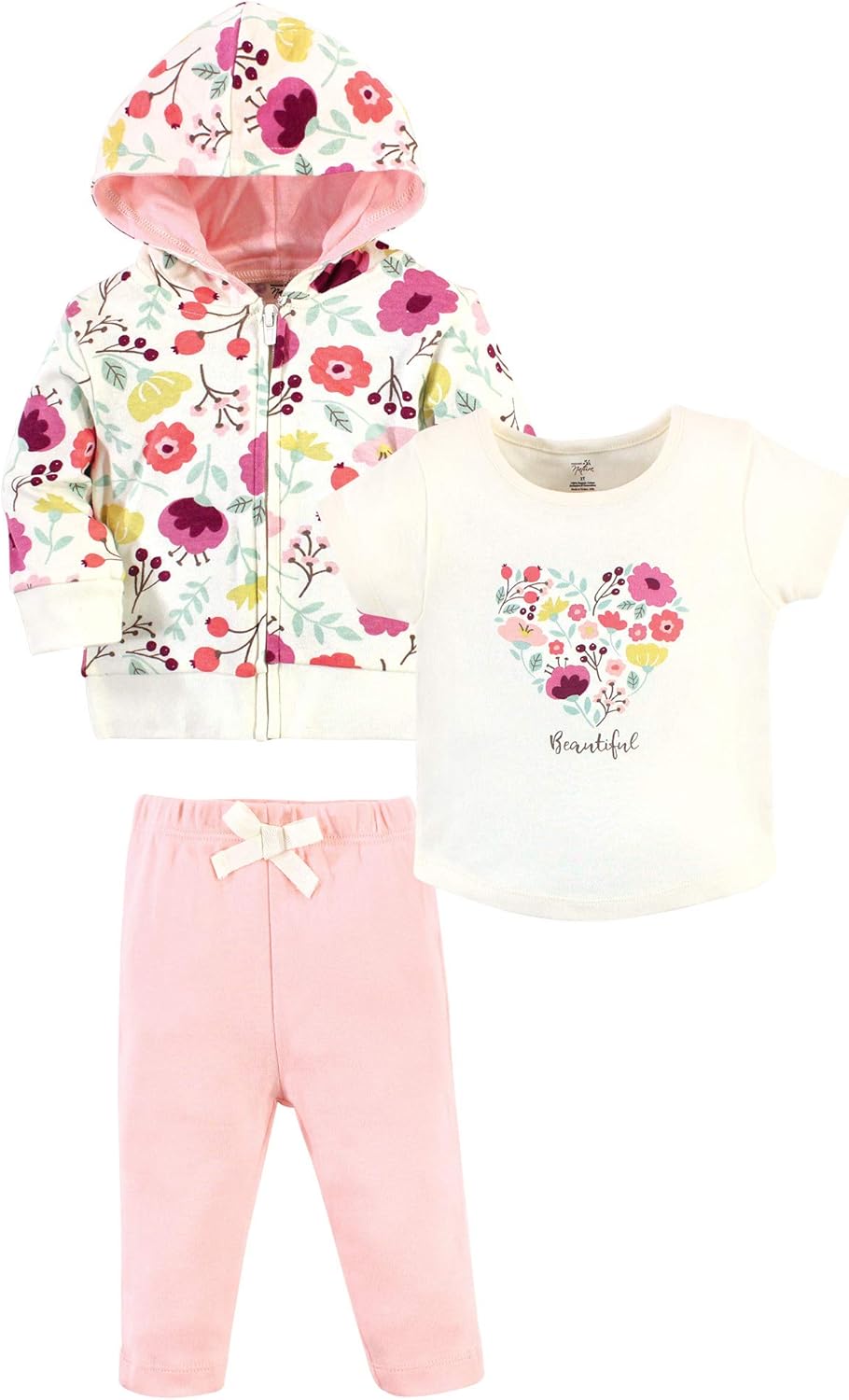 Touched by Nature Baby Organic Cotton Hoodie, Bodysuit Or Tee Top, and Pant