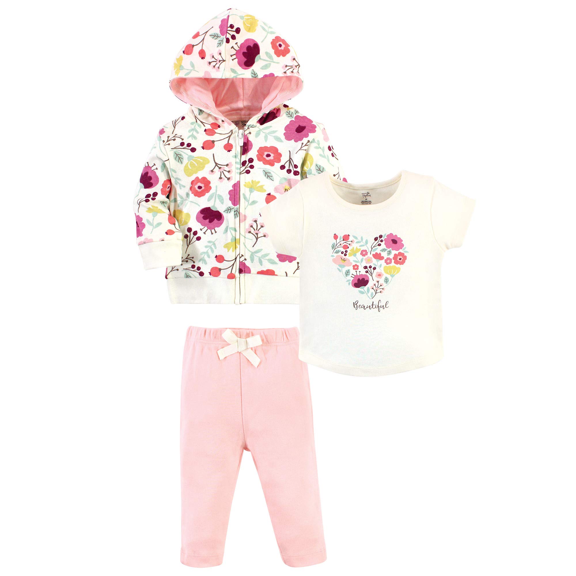 Touched by Nature Unisex-Baby-Kapuzenpullover aus Bio-Baumwolle, Body oder T-Shirt und Hose
