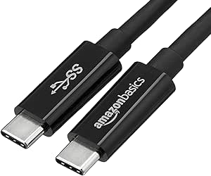 Amazon Basics USB Type-C to USB Type-C 3.1 Gen1 Adapter Charger Cable - 6 Feet (1.8 Meters) - Black