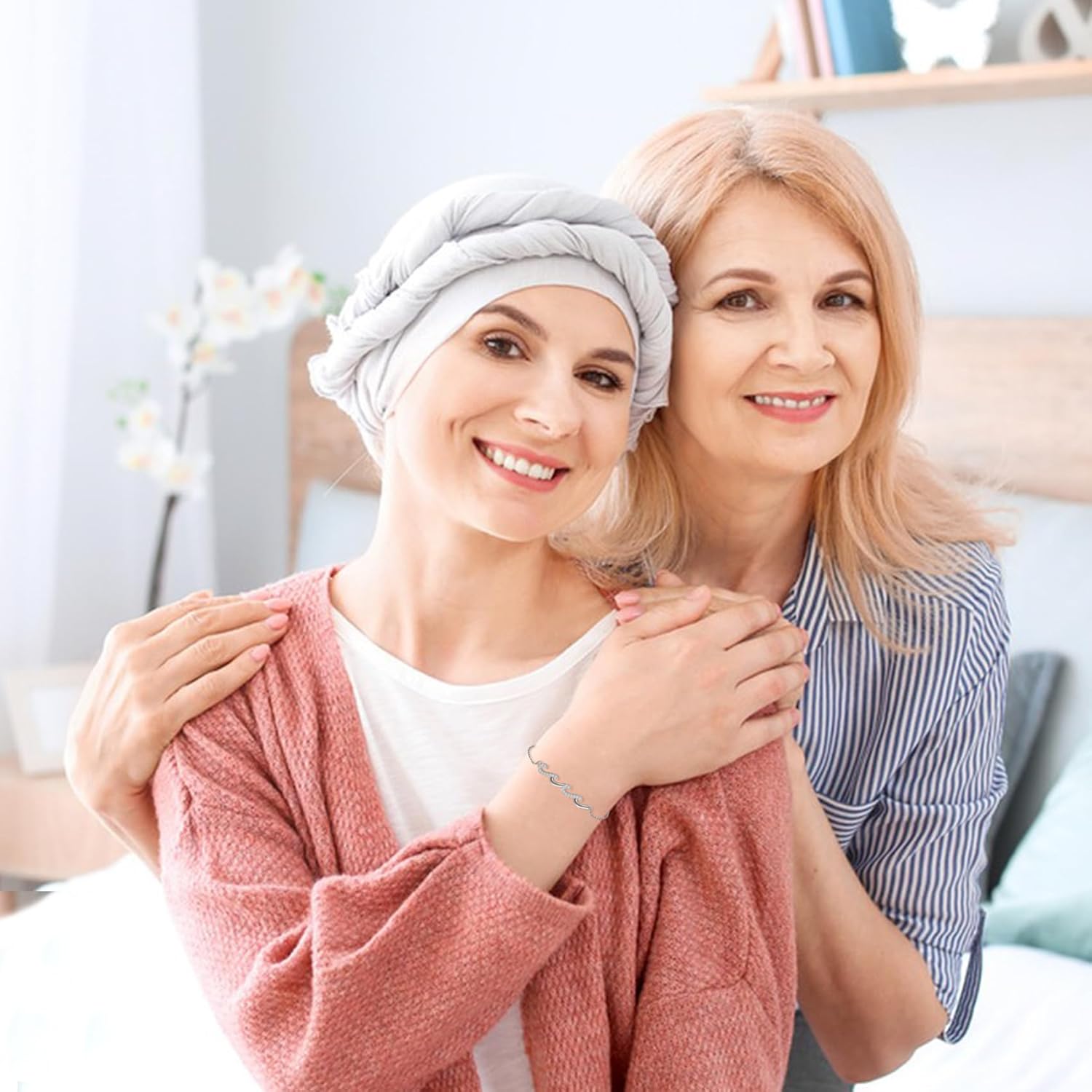 EPIRORA Inspirational Gifts for Women- Silver Wave of Life Encouragement Bracelet Jewelry Presents, Cancer Care Get Well Soon Gifts for Friends Mom Daughter Sister - Image 6