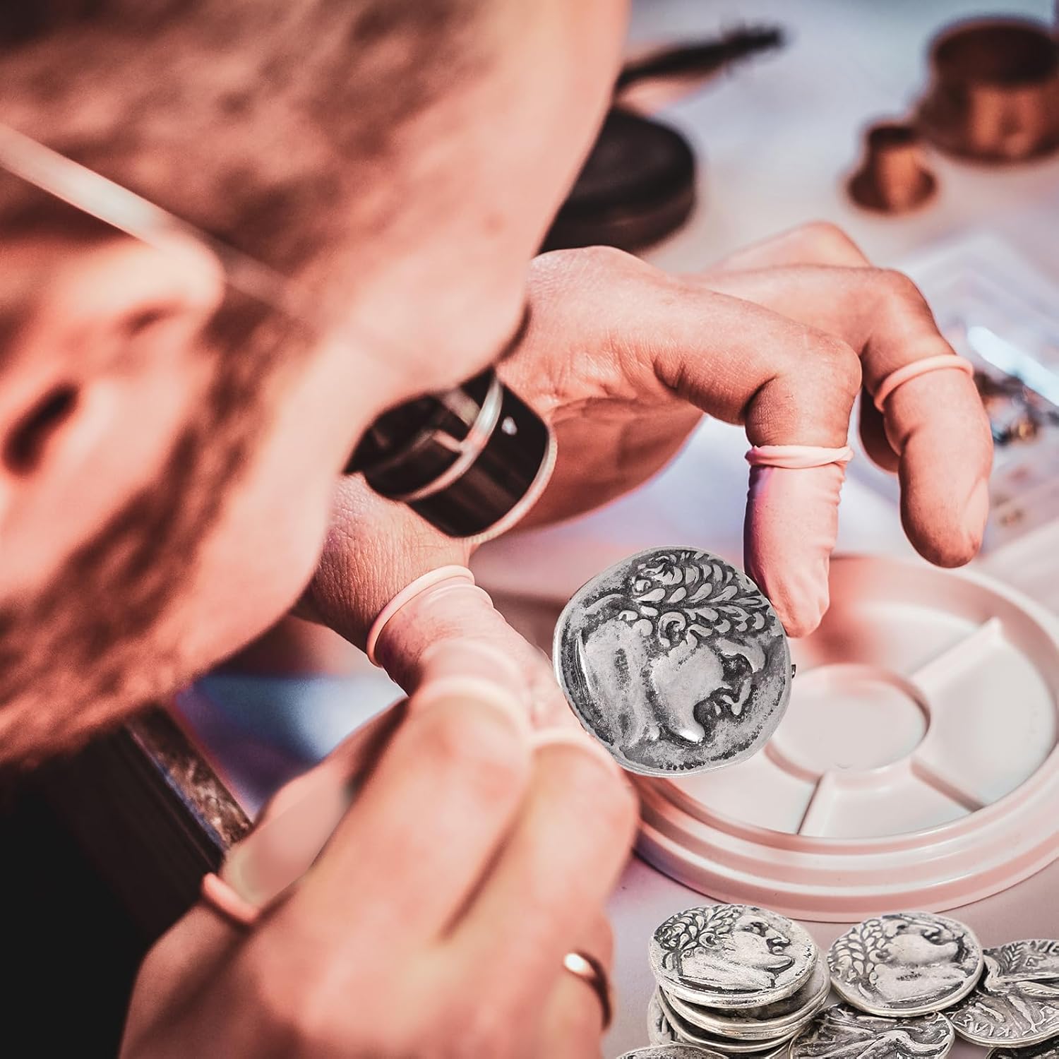 30 Roman Coins,30 Pieces of Silver Coins Judas Prop with Coin Bag,Metal Religious Old Coins,Christian Accessories Funny Gifts for Catholic Priests