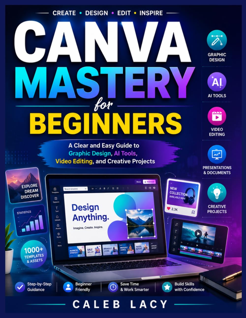Canva Mastery for Beginners: A Clear and Easy Guide to Graphic Design, AI Tools, Video Editing, and Creative Projects