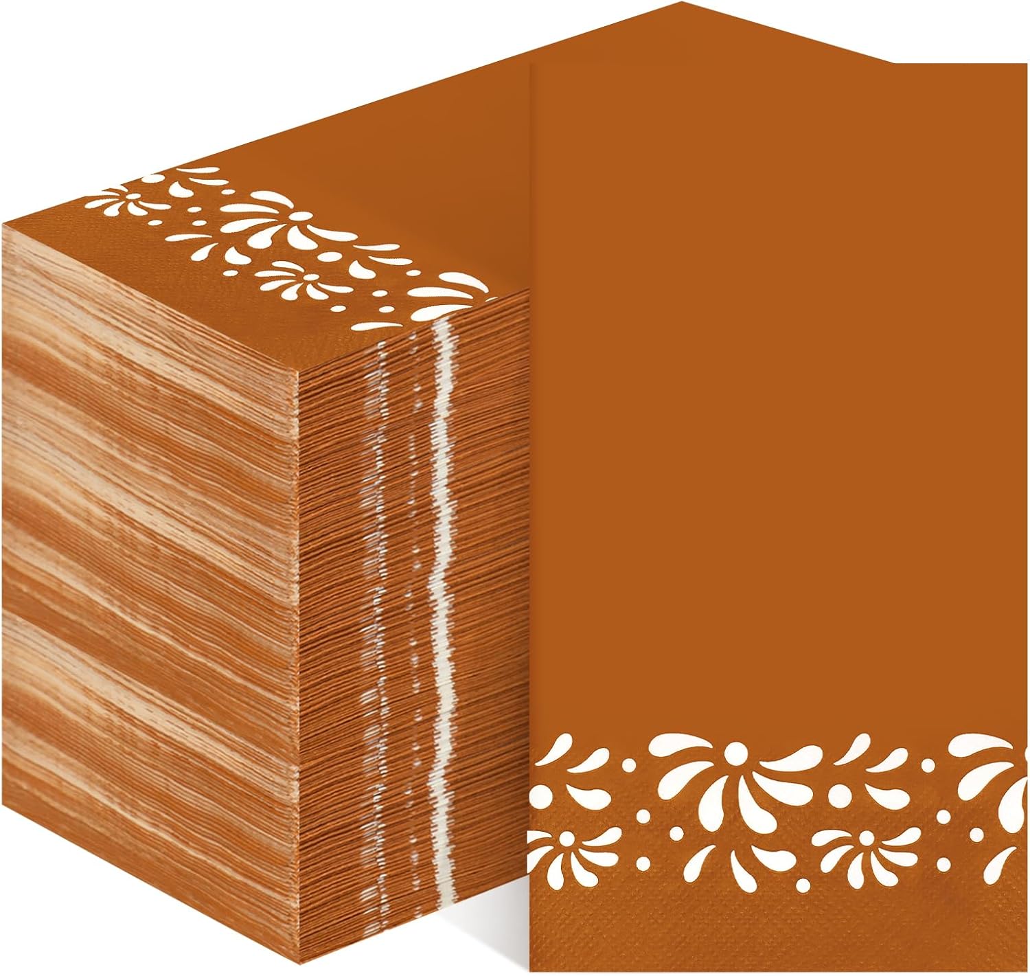 Janlaugh 200 Pack Cielito Lindo Party Paper Napkins Mexican Barro Disposable Hand Napkins Mexican Fiesta Paper Hand Towel for Cinco De Mayo Wedding Birthday Party Decorations(Brown,Modern Style)