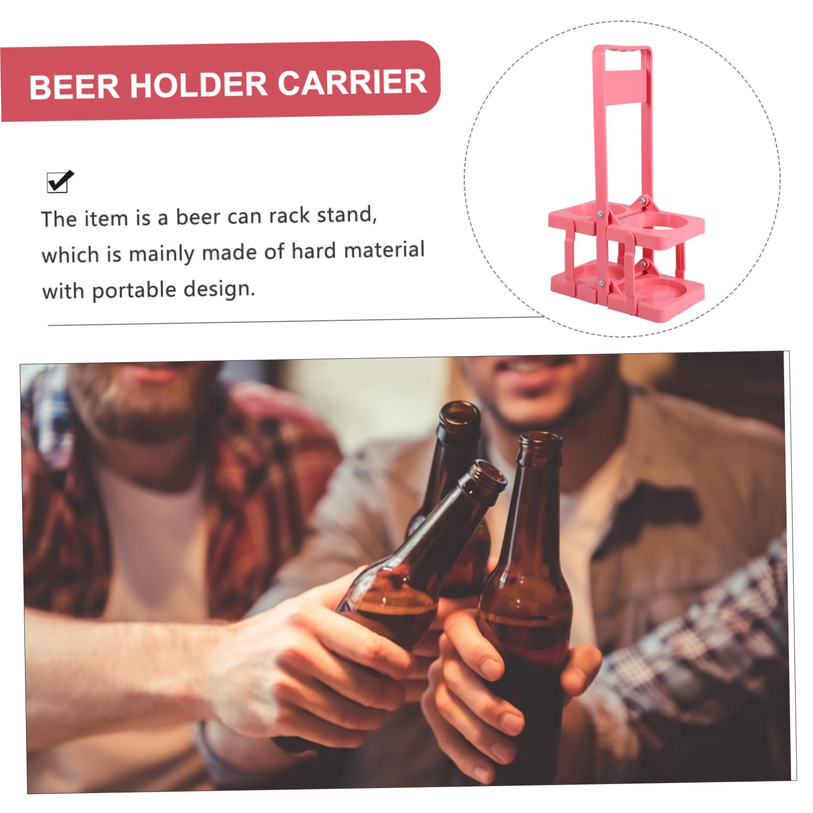 PRETYZOOM 5piezas Soporte De Bebidas Portátil Soporte Plegable para Botellas De Cerveza y Organizador De Botellas con para Camping