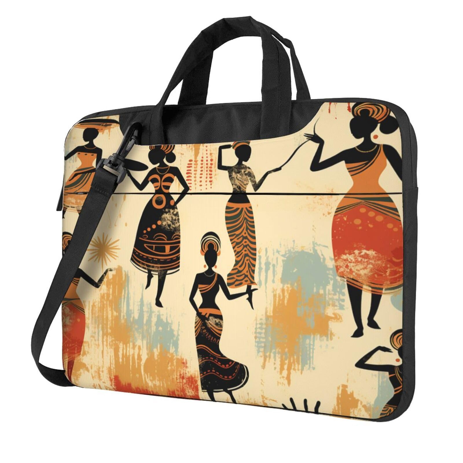 Laptop Case Bag Retro African Women Print Briefcase Messenger Notebook Carrying Bag Case Sleeve For 14 Inch Netbook/Tablet/Reader Handbag