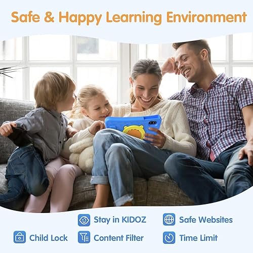 Miniatura 4 de YYSWIE Tableta para niños de 10.1 pulgadas con lápiz óptico y estuche  Octa-Core 8 GB RAM 64 GB ROM  Tableta Android de 7000 mAh para niños de 3 a