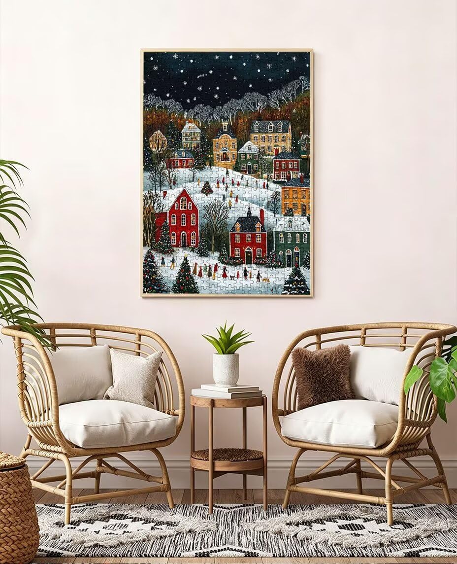 Puzzle 2000 Pezzi Vista Di Natale 3D Puzzle per Adulti Impegnativo, Educa Puzzles Artistico, Divertente E Stimolante Puzzles Decorativo per La Famiglia, Regalo e Decorazione Pareti BXHZW6-822