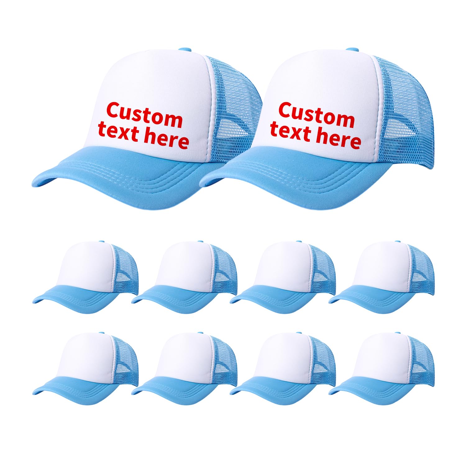 TZYZZQH 10 Pack of Blank Trucker Hat Bulk Men and Women Hats Bulk DIY Graffiti Mesh Hat Hot Stamping Hats