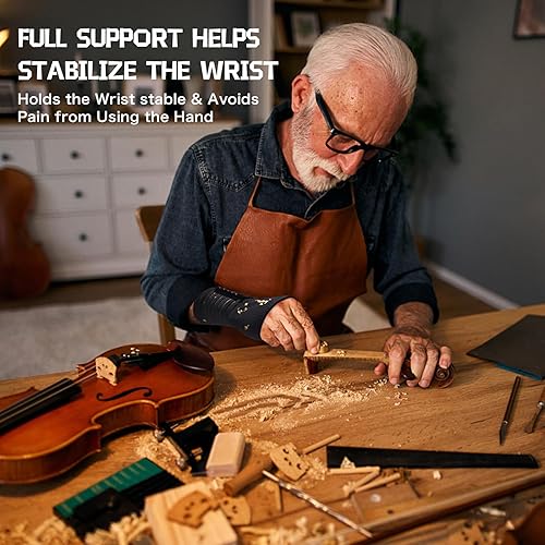 Miniatura 7 de DELKELI Muñequera ajustable con infusión de cobre para dolor, túnel carpiano, artritis, tendinitis, RSI, tendinopatía para hombres y mujeres, se